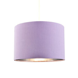 Happy Homewares Contemporary Lilac Cotton 10 Table/pendant Lampshade With Shiny Silver Inner - thumbnail 2