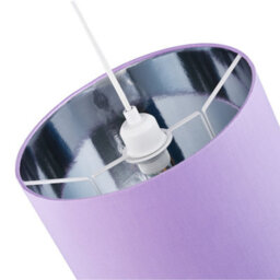 Happy Homewares Contemporary Lilac Cotton 10 Table/pendant Lampshade With Shiny Silver Inner - thumbnail 3