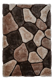 Beige/brown Handmade Modern Shaggy Easy To Clean Abstract Optical/ (3D) Rug For Dining Room Bedroom And Living Room-150Cm X 230Cm - thumbnail 5