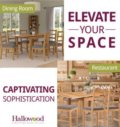 Hallowood Furniture Waverly Small Extending Table With 6 Ladder Back Oak Chairs With Steel Grey Fabric Seats - thumbnail 6