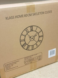 Klass Home Collection 40Cm Black Metal Roman Numerals Large Analog Wall Clock Indoor & Outdoor, Silent Non-Ticking - thumbnail 7