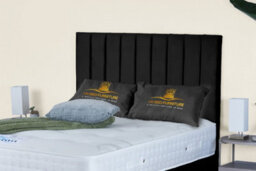 UKBEDFURNITURE Wilton Plush Black End Opening Divan Ottoman Bed With 54 Inch Headboard - thumbnail 3