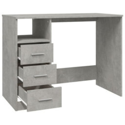 Berkfield Desk With Drawers Concrete Grey 102X50X76 Cm Engineered Wood - thumbnail 7