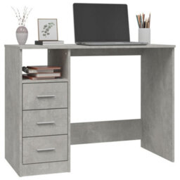 Berkfield Desk With Drawers Concrete Grey 102X50X76 Cm Engineered Wood - thumbnail 4