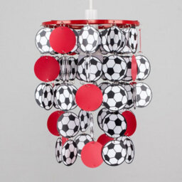 Valuelights Football Red Ceiling Shade And Bulb (D)23Cm - thumbnail 4