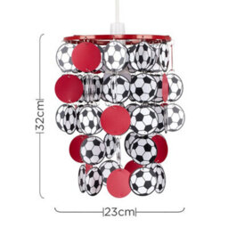 Valuelights Football Red Ceiling Shade And Bulb (D)23Cm - thumbnail 5