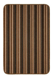Chocolate Striped 8mm Thick Rectangle Mat For Bathroom, Kitchen, Easy To Clean Modern Striped Mat - 50Cm X 80Cm - thumbnail 2
