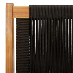 Walplus Garden Furniture Black 78 X 122 X 73Cm Solid Acacia Wood - thumbnail 8