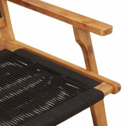 Walplus Garden Furniture Black 78 X 122 X 73Cm Solid Acacia Wood - thumbnail 7