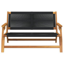 Walplus Garden Furniture Black 78 X 122 X 73Cm Solid Acacia Wood - thumbnail 5