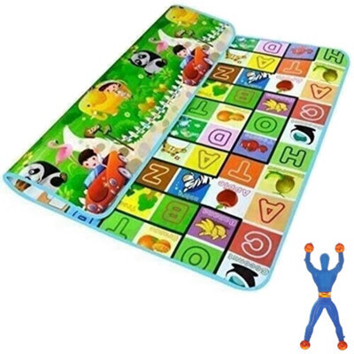 Large Baby Play Mat Kids Double Sided Crawl Educational Picnic Carpet 200X180Cm - image 1