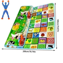 Large Baby Play Mat Kids Double Sided Crawl Educational Picnic Carpet 200X180Cm - thumbnail 2