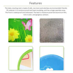 Large Baby Play Mat Kids Double Sided Crawl Educational Picnic Carpet 200X180Cm - thumbnail 7