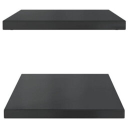 Berkfield Wall Shelves 2 Pcs 75X40X3 Cm Black Stainless Steel - thumbnail 6