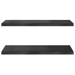 Berkfield Wall Shelves 2 Pcs 75X40X3 Cm Black Stainless Steel - thumbnail 5