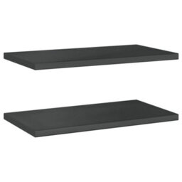 Berkfield Wall Shelves 2 Pcs 75X40X3 Cm Black Stainless Steel - thumbnail 7