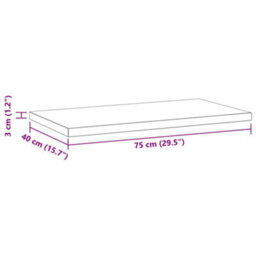 Berkfield Wall Shelves 2 Pcs 75X40X3 Cm Black Stainless Steel - thumbnail 9