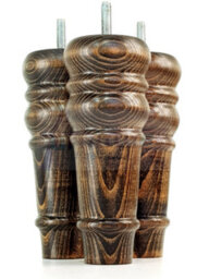 L&F 4 Replacement Furniture Feet Burnt Oak Turned Wooden Legs 165mm High Settee Chairs Sofas Footstools M10 (10mm) Tsp2071 - thumbnail 4