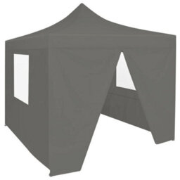 Berkfield Professional Folding Party Tent With 4 Sidewalls 2X2 M Steel Anthracite - thumbnail 1