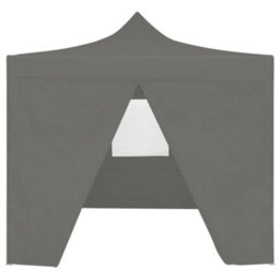 Berkfield Professional Folding Party Tent With 4 Sidewalls 2X2 M Steel Anthracite - thumbnail 2