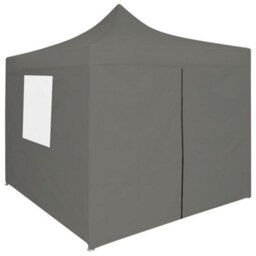 Berkfield Professional Folding Party Tent With 4 Sidewalls 2X2 M Steel Anthracite - thumbnail 3