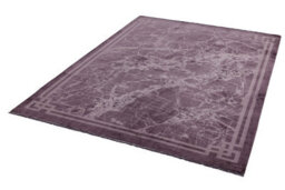 Purple Border Luxurious Modern Easy To Clean Abstract Bordered Rug For Bedroom Dining Room And Living Room -120Cm X 180Cm - thumbnail 3