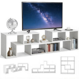 Tv Stand Free Combination Media Center 3Pcs Diy Wooden - thumbnail 6
