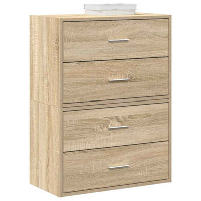 Berkfield Cabinets With 2 Drawers 2 Pcs Sonoma Oak 60X31X40 Cm Engineered Wood - image 1