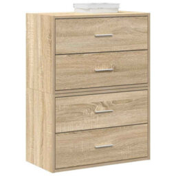 Berkfield Cabinets With 2 Drawers 2 Pcs Sonoma Oak 60X31X40 Cm Engineered Wood - thumbnail 1