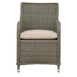 Loops 4 Pack Rattan Wicker Garden Dining Chair Set & Cushions - Brown Outdoor Seating - thumbnail 9