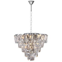 Milagro Chelsea Chandelier Magnificent 50Cm Centrepiece In Crystal And Chrome - thumbnail 8