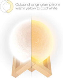 Knight 12Cm Moon Lamp - Touch Control, Adjustable Brightness & Colour Changing From White To Yellow, Mood Lighting For Bedroom - Medium - thumbnail 2