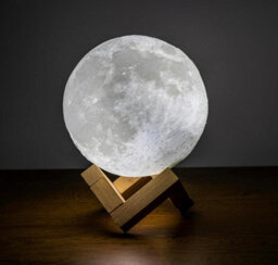 Knight 12Cm Moon Lamp - Touch Control, Adjustable Brightness & Colour Changing From White To Yellow, Mood Lighting For Bedroom - Medium - thumbnail 1
