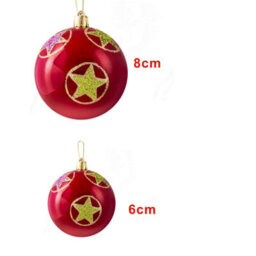 Christmas Tree World 6Cm Hand Painted Shatterproof Bauble Design 29 (12 Pack) - thumbnail 4