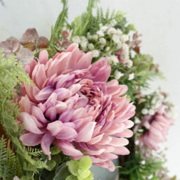Leaf Artificial Pink Floral Wreath Botanik - thumbnail 2