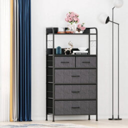 Bedroom 5 Drawer Dresser Storage Organizer Home Chest Of Tower Closet Nightstand - thumbnail 3