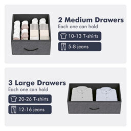 Bedroom 5 Drawer Dresser Storage Organizer Home Chest Of Tower Closet Nightstand - thumbnail 4
