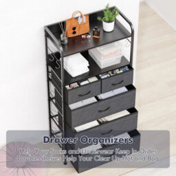 Bedroom 5 Drawer Dresser Storage Organizer Home Chest Of Tower Closet Nightstand - thumbnail 6