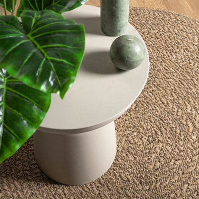 Berkfield Durable Rug Zizur 90 Cm Jute Look Indoor And Outdoor