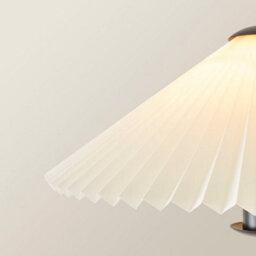 Valuelights Black Metal Wavy Stem Floor Lamp With A White Origami Pleated Shade - Bulb Included - thumbnail 5