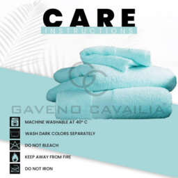 Gc Gaveno Cavailia 2Pk Miami Jumbo Bath Sheet 100X180 Turquoise 700 Gsm Quick Drying & Super Absorbent Jumbo Bath Sheet Set - thumbnail 4