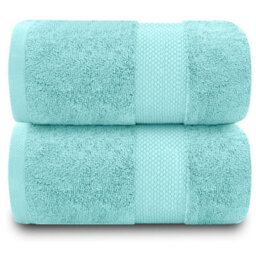Gc Gaveno Cavailia 2Pk Miami Jumbo Bath Sheet 100X180 Turquoise 700 Gsm Quick Drying & Super Absorbent Jumbo Bath Sheet Set