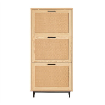 Sobuy Fsr155-N,shoe Cabinet Wood Storage Organizer Flip Drawers Cupboard Rack,wood Veneer,w60Xd23.8Xh127 - image 1