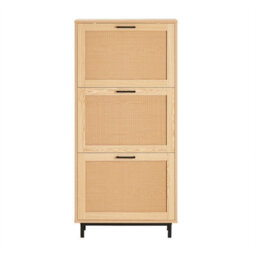 Sobuy Fsr155-N,shoe Cabinet Wood Storage Organizer Flip Drawers Cupboard Rack,wood Veneer,w60Xd23.8Xh127 - thumbnail 1