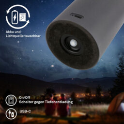 Briloner Rechargeable Led Table Lamp Night Light Dimmable Cordless 20.6Cm Anthracite - thumbnail 7