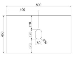 Affine 800mm Countertop Bathroom Vanity Unit Basin Wall Hung Furniture Soft Close Black - thumbnail 7