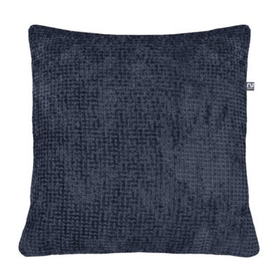 rucomfy Beanbags Rucomfy Waffle 50X50Cm Cushion - Navy Soft Decorative Throw Pillow For Sofa & Bed - image 1