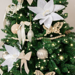 Melody Maison Rustic Wooden Beaded Ball Garland Christmas Decoration - 150Cm (1.5M / 59') - thumbnail 4