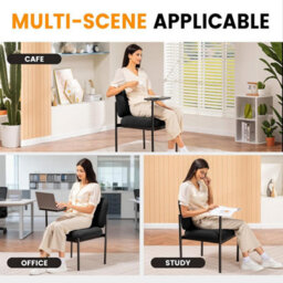 Comhoma Accent Chair Fabric Modern With 180 Degree Rotating Small Table Thick Soft Padded Seat Lounge Occasional Bedroom Chair - thumbnail 7