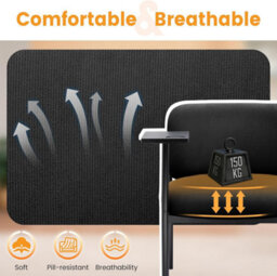 Comhoma Accent Chair Fabric Modern With 180 Degree Rotating Small Table Thick Soft Padded Seat Lounge Occasional Bedroom Chair - thumbnail 6